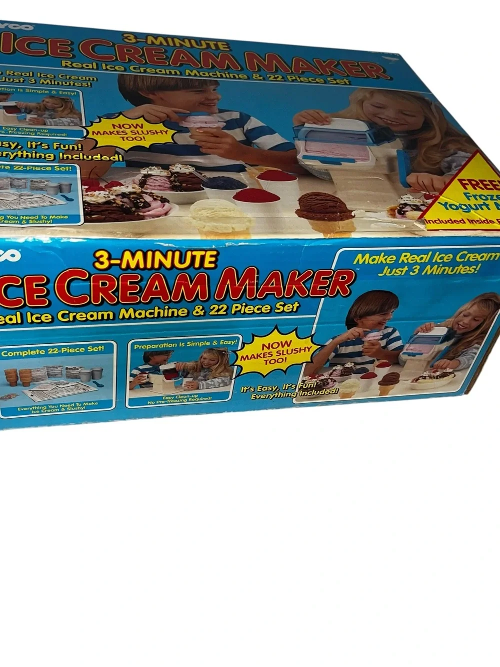 Vintage Tyco kids toy real 3-Minute Ice Cream Maker complete with box 80s 90s